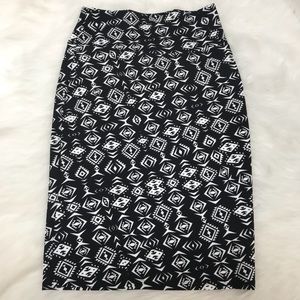LuLaRoe Cassie Stretch Bodycon Pencil Tribal Skirt